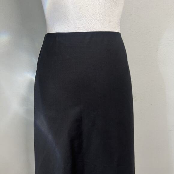 Talbots Skirt Plus size 20W Pet Classic Black Wool Straight Knee Stretch Career - Picture 2 of 10